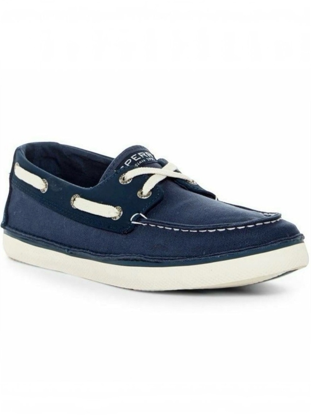 Sperry Navy Blue Boys Shoes Kids Laofers Youth Size 5M Slip On